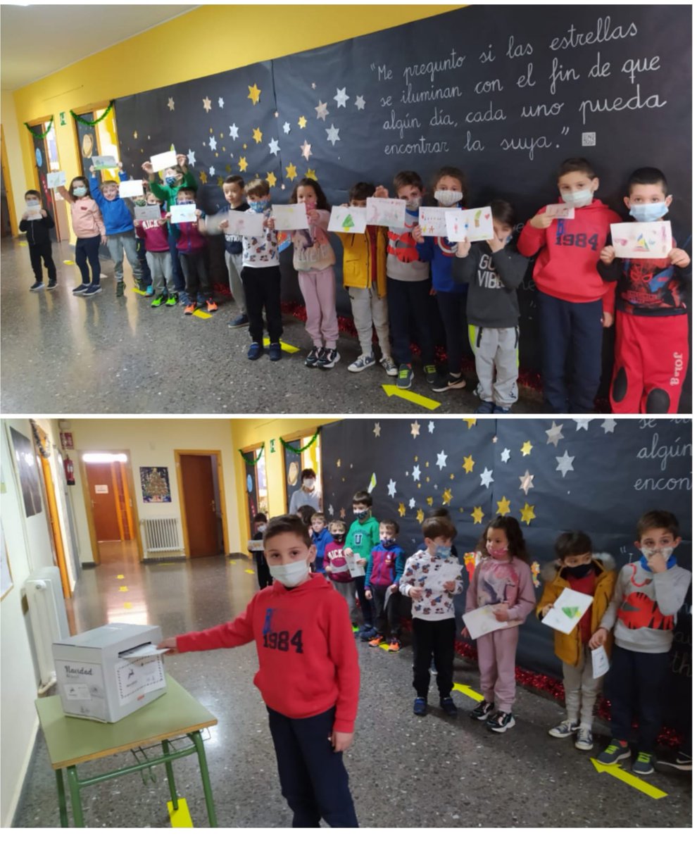 CPMIGUELPINILLA's tweet photo. NAVIDAD DE PAPEL
Nuestros alumnos participan en la iniciativa de @NowallsAct para hacer llegar felicitaciones de Navidad a los enfermos del hospital de Almansa. https://t.co/no6mCOUxf0