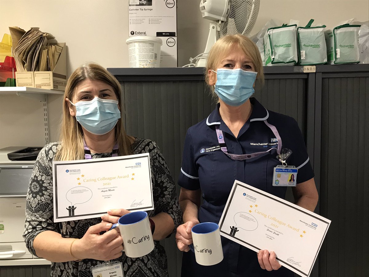 LocalityNorth's tweet photo. #caringcolleagues from our #bladderandbowel service @mcrlco . Angela and Sue both nominated by Leila their team leader for supporting when the rest of the team had COVID. @LeilaZaker https://t.co/eRJ3ORZDUZ