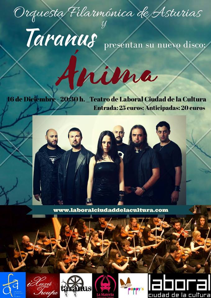 HMetalBrigade's tweet photo. #TalDiaComoHoy del año 2016 la banda de folk metal @TaranusOficial publica su segundo álbum #Ánima. Se presentaba unos días antes en vivo en la @LaboralCdlC de #Gijón acompañados por la @OSPAcom y el gaitero Xuacu Amieva.
#5aniversario https://t.co/wb9nMrgQdv