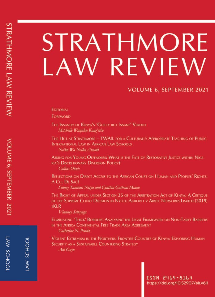 The Strathmore Law Review is very pleased to announce the release of its 6th Volume, Issue 1. Volume 6 can now be accessed at journal.strathmore.edu/index.php/lawr…