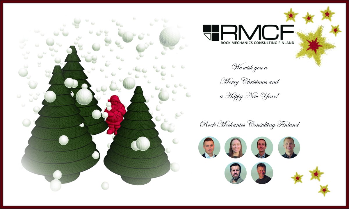 Merry Christmas and a Happy New Year from Rock Mechanics Consulting Finland!