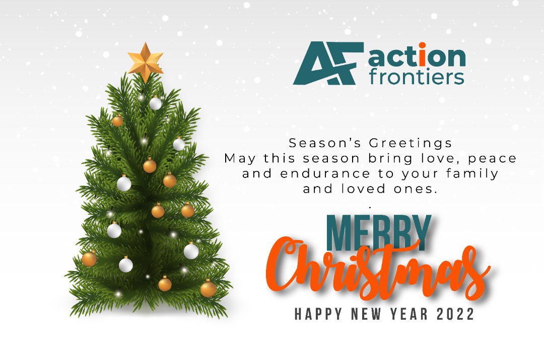 ActionFrontiers's tweet photo. It has been a tough year, but as we come to its end, we hope that this season lightens up your heart.

The team at Action Frontiers and partners wish you a Merry Christmas and a Prosperous 2022. https://t.co/U3W4N0jrFA
