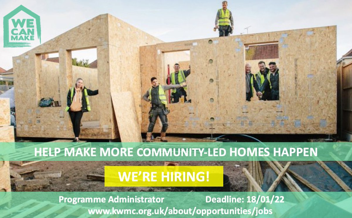 WeCanMakeHomes's tweet image. We’re hiring! A new role all about being the organisational heart &amp;amp; admin engine for WeCanMake. Love spreadsheets, the practicalities of community ownership, navigating the complexities of the housing sector? We’d love to hear from you: kwmc.org.uk/about/opportun… Deadline 18/01/2022