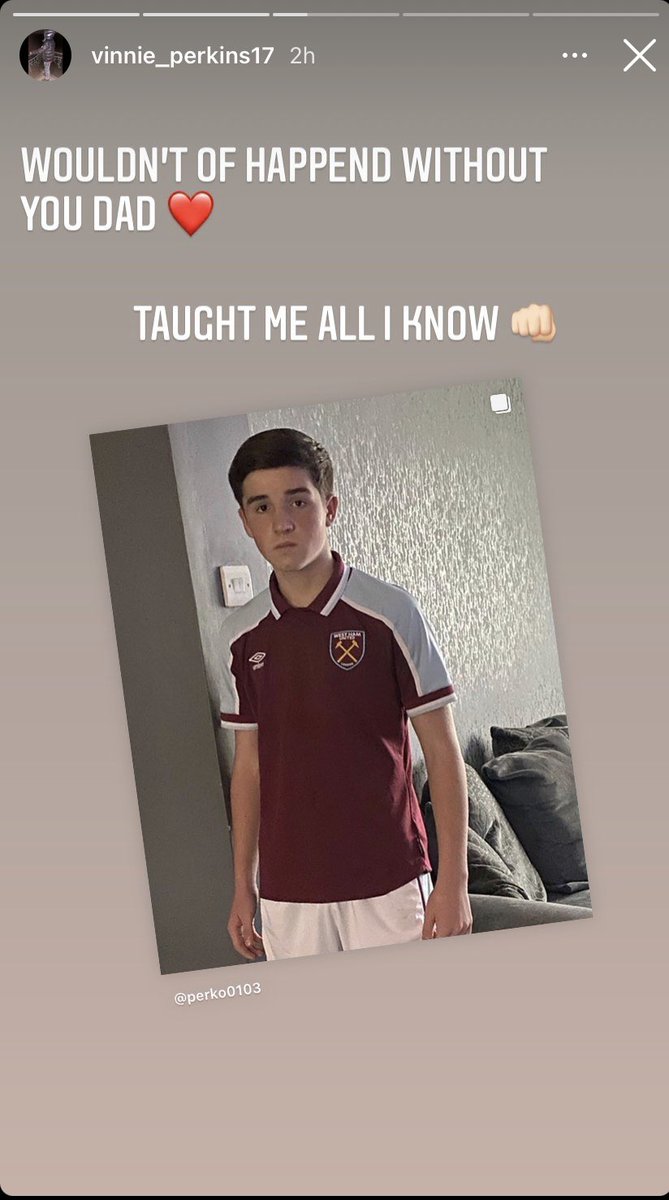 Proud of this Boy. Worked so hard the last 18 months deserves all that’s coming to him. ⚽️⚒