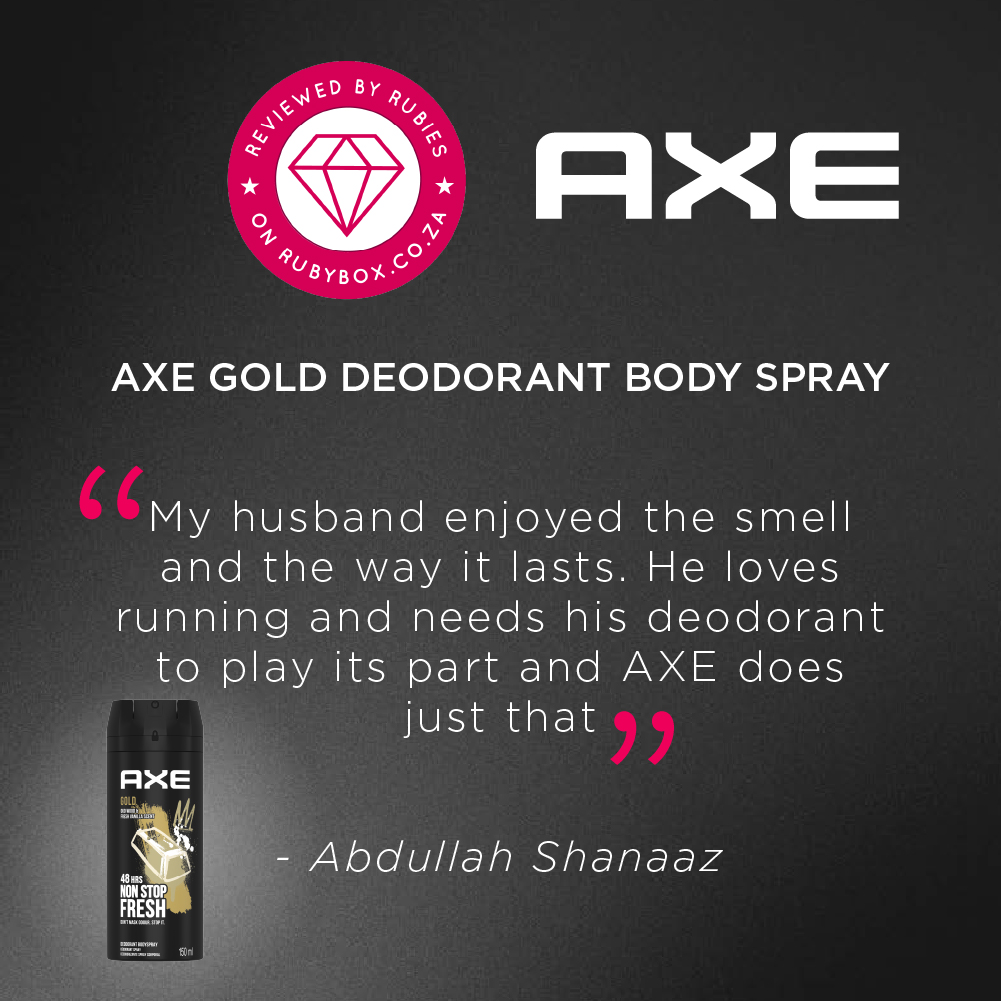 rubybox_beauty's tweet photo. Happy wife happy life ๐ Looks like AXE Gold & AXE Black Deodorant Body Spray are ticking all the boxes with our rubies ๐
#rubybox #AXE #rubyboxAXE #NonStopFresh #TheAxeEffect @AXE https://t.co/GyBaA0f6Vc