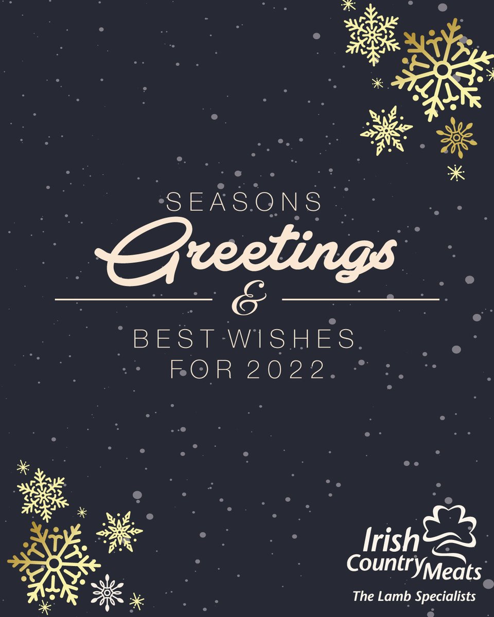 Irish Country Meats would like to wish all our suppliers, customers and stakeholders Seasons Greetings and Best Wishes for 2021.

#Christmas