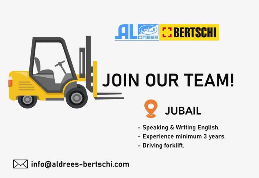 aldreesbertjub's tweet photo. @shrqiah_jobs  @bushafia @jubail_jobs  #jobs #jubail #الجبيل_الصناعية #الجبيل #الدمام_الخبر #الدمام #الشرقية #وظائف_الشرقية #وظائف_الجبيل #وظائف_الدمام #مشغل #رافعه_شوكيه #رافعه #فوركلفت https://t.co/TM94xd0JDg