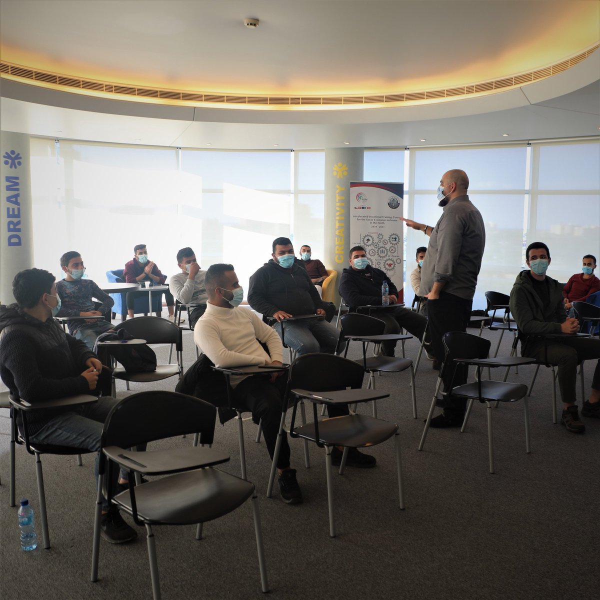 FondationSafadi's tweet photo. Business skills training at Safadi Foundation,  within the "Accelerated Vocational Training Centre for the Socio-Economic Inclusion in North Lebanon",with support from the European Regional Development and Protection Programme for Lebanon, Jordan, and Iraq (RDPP II).

#RDPP https://t.co/XS0PvRUo41