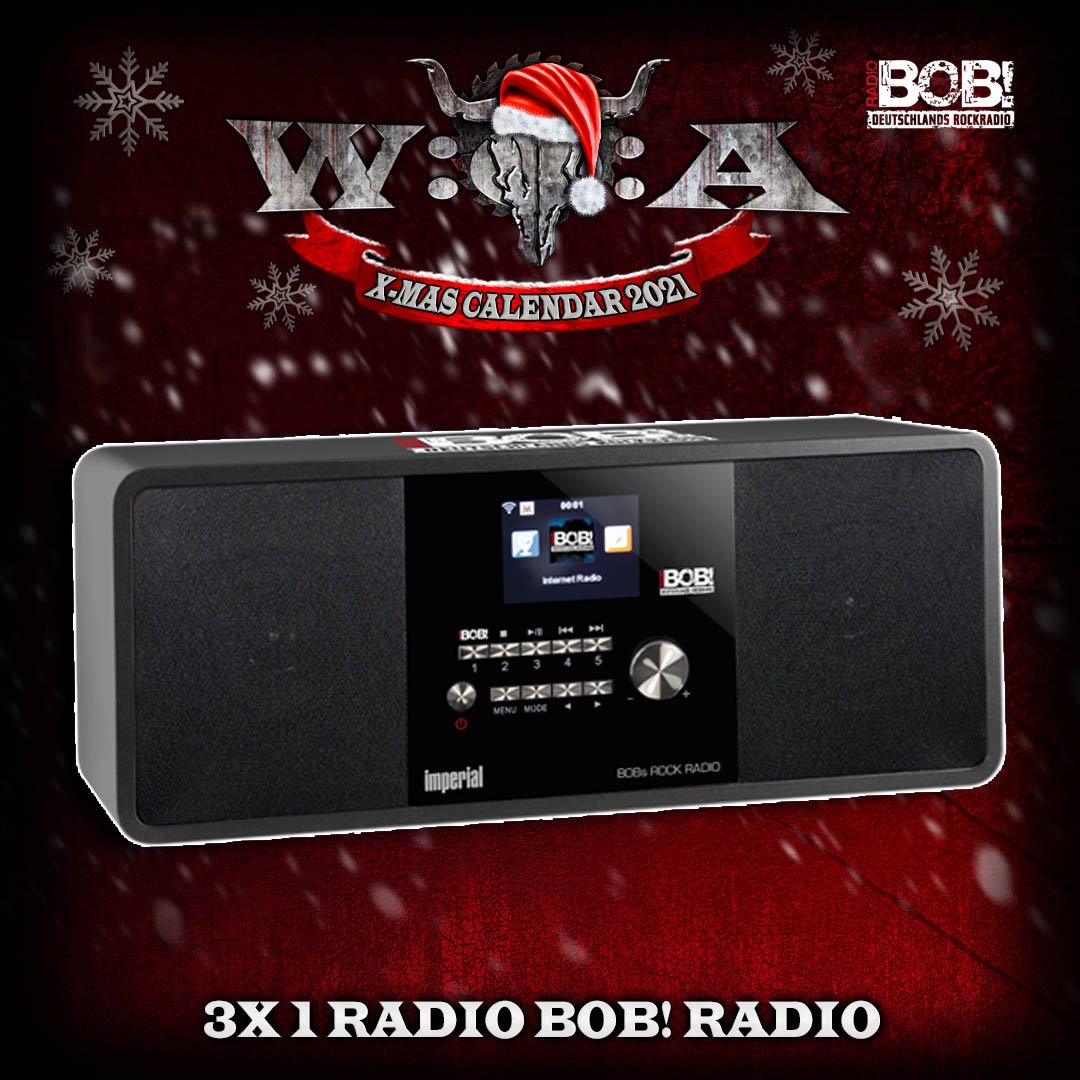 On January 6th we will relaunch our Wacken Radio together with RADIO BOB! - and today we are giving away 3 copies of the Bob Rockradio! Just go to xmas.wacken.com and open door 22. Good luck!