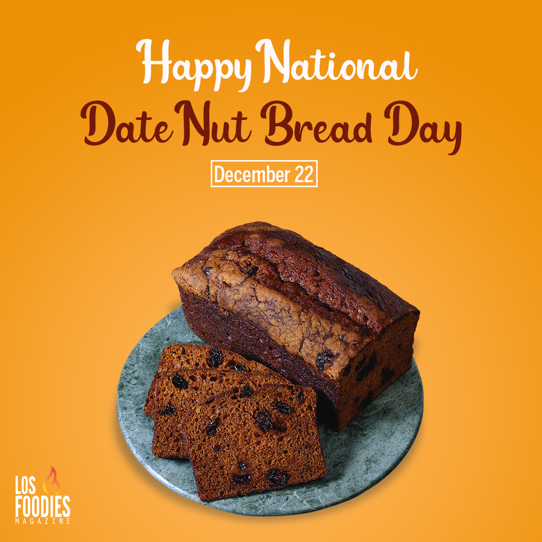 losfoodiesmag's tweet image. It’s National Date Nut Bread day! On this day on December 22nd, people can enjoy a variety of delicious options that can be based on their taste. 
Happy National Nut Bread Day!!
#Nut #NutBread #NutBreadDay #NationalDay #FoodDay #BestDay #SantaFe #NewMexico #losfoodiesmagazine
