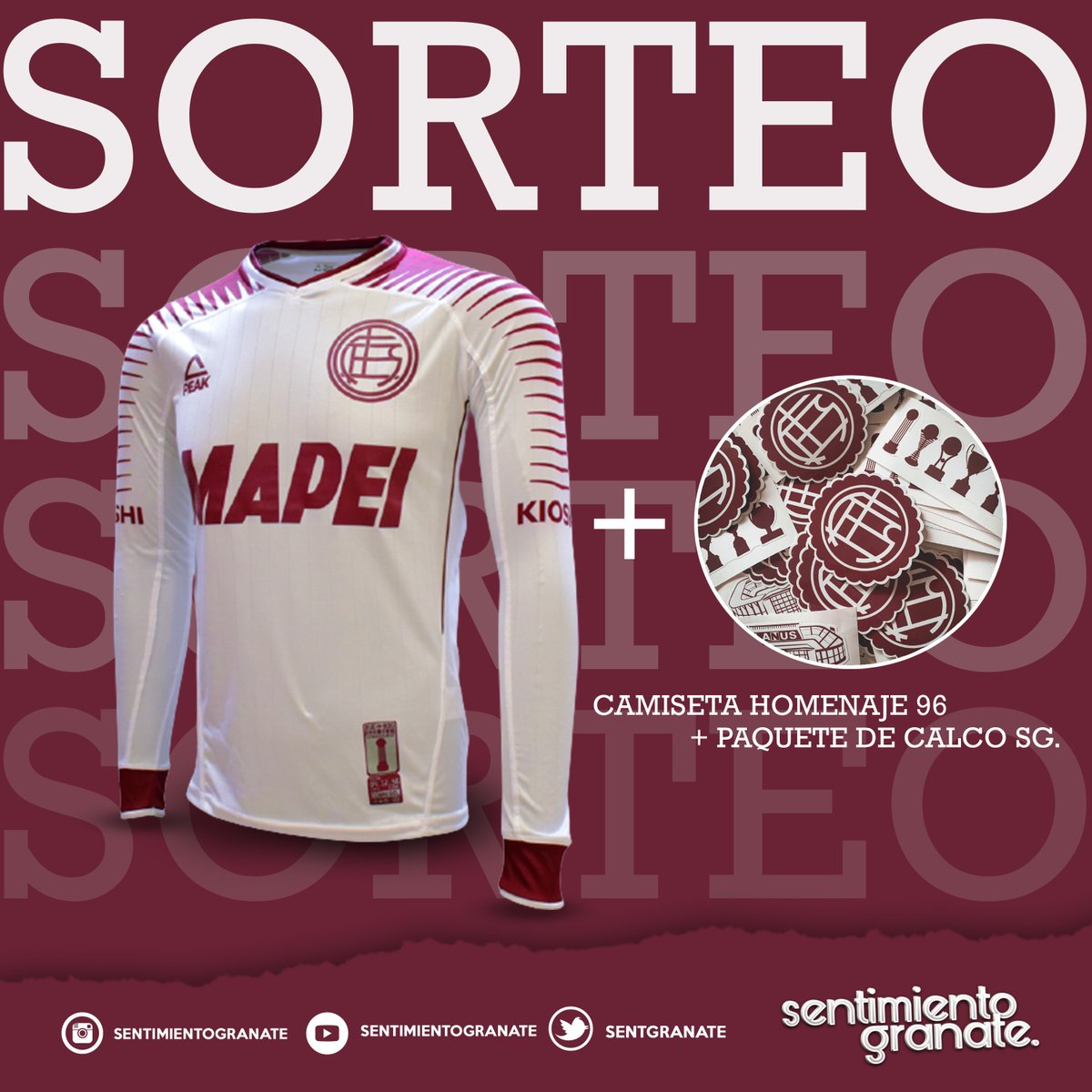 SentGranate's tweet photo. 🧑‍🎄¡SORTEO NAVIDEÑO! Llegó Papa Noel Sentimiento para todos los Granates 🇱🇻

👉 Participa por la CAMISETA HOMENAJE 96 (regalada por un jugador) + UN PAQUETE DE CALCO.

⚠️ Dale MG, COMPARTÍ Y MENCIONÁ AMIGOS DE LANÚS.

😉 Se sortea el VIERNES 24 para tu arbolito. https://t.co/Thwdhbtufb
