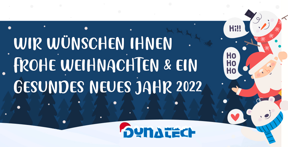 DynaTech_EU's tweet photo. Wir bedanken uns bei Ihnen für die angenehme Zusammenarbeit und das entgegengebrachte Vertrauen im Jahr 2021. Wir wünschen Ihnen und Ihrer Familie ein frohes und gesegnetes Weihnachtsfest und einen guten Rutsch ins neue Jahr 2022.

#twlz #Weihnachten #Silvester #Neujahr #Danke https://t.co/x4HzGplkep