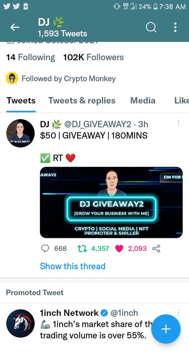 A1717Rhoads's tweet photo. @DJ_GIVEAWAY2 Done 🙏 
Cash App $rhoadsa1 https://t.co/82ds1DXVmE