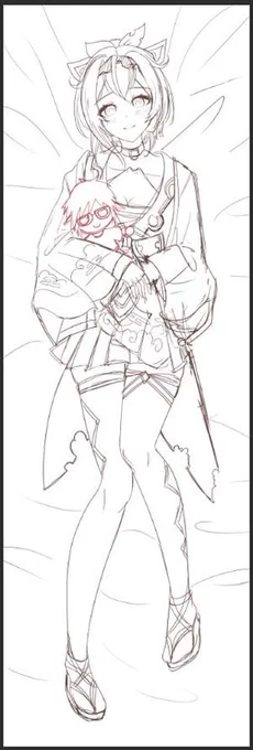 Dakimakura CommissionKazama Iroha ~#いろはにも絵を 