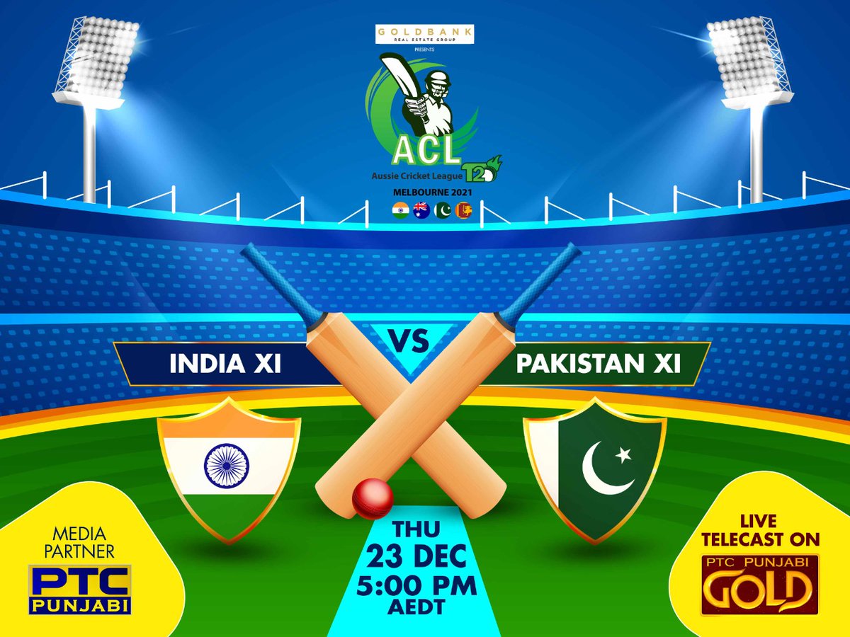 Watch match 6 'India v/s Pakistan', on 23rd December, Thursday from 5:00 PM (AEDT) onwards in the 'Aussie Cricket League' LIVE from Melbourne on the official youtube channel of PTC Gold.

#aussiecricketleague #acl #ACL2022 #mediapartner #ptcpunjabi #ptcpunjabigold