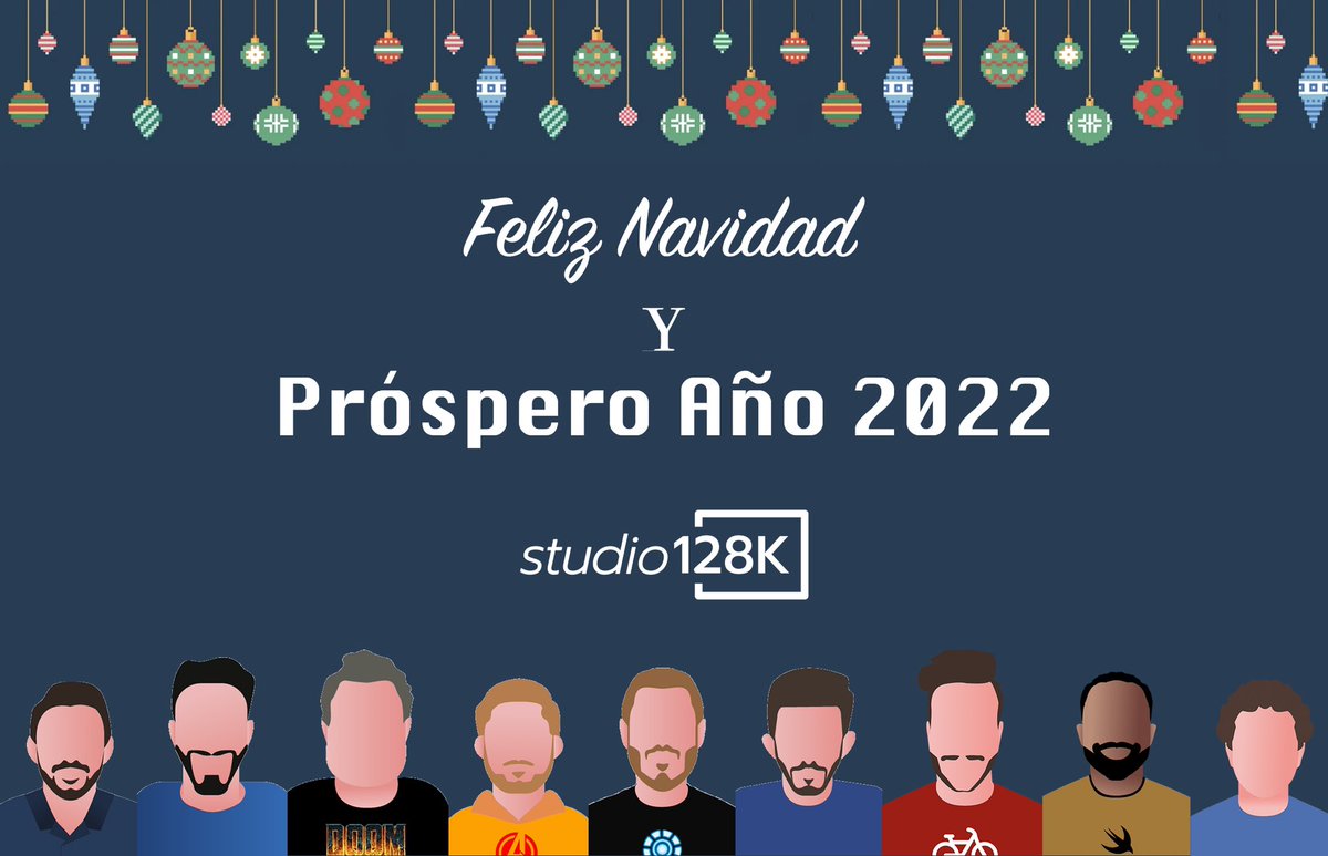 studio128k's tweet photo. 💥Los Studiers os desean una #FelizNavidad 🎄 y un próspero año nuevo 🎊📱💻
___
#desarrolloweb #aplicacionesmoviles #diseñoweb #appsandroid #appsios #ideasdenegocio #mobileappdevelopment https://t.co/L8Ic0yQPku
