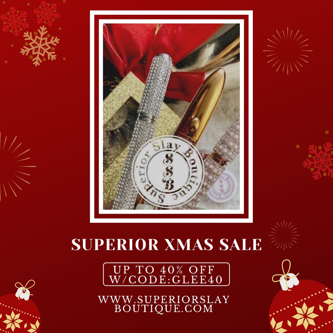 SupSlayBoutique's tweet photo. 🎁Shop, Save &amp; Slay these Premium Products that’s priced at 40% off on https://t.co/O4JG9gKHAx. Sale ends soon. Fw @SupSlayBoutique for updates. #Ad #Sales #lashes #Shop #ChristmasSale #HolidaySale #Grab #supportsmallbusiness #BeautyCare #SupportBlackBusiness #Branding https://t.co/gdQ3IjV10V