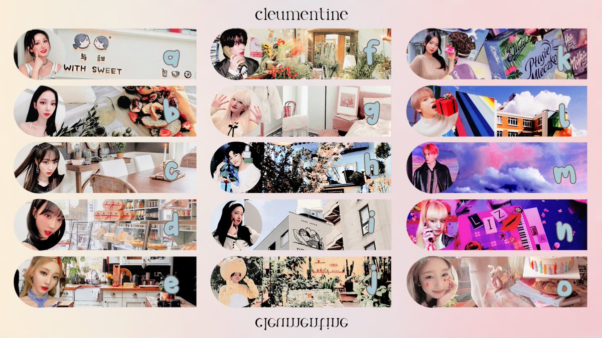 < #zonaba #zonauang > help rt pweese..

halo! aku ada layout scenery ready stock ive gaeul, yujin, leeseo, liz, rei, aespa karina, giselle, winter, ningning, enhypen jake, heeseung, nct mark, haechan, txt yeonjun nih! 

✨ 2k/each
✨ qris available!
✨ ava jpg+png