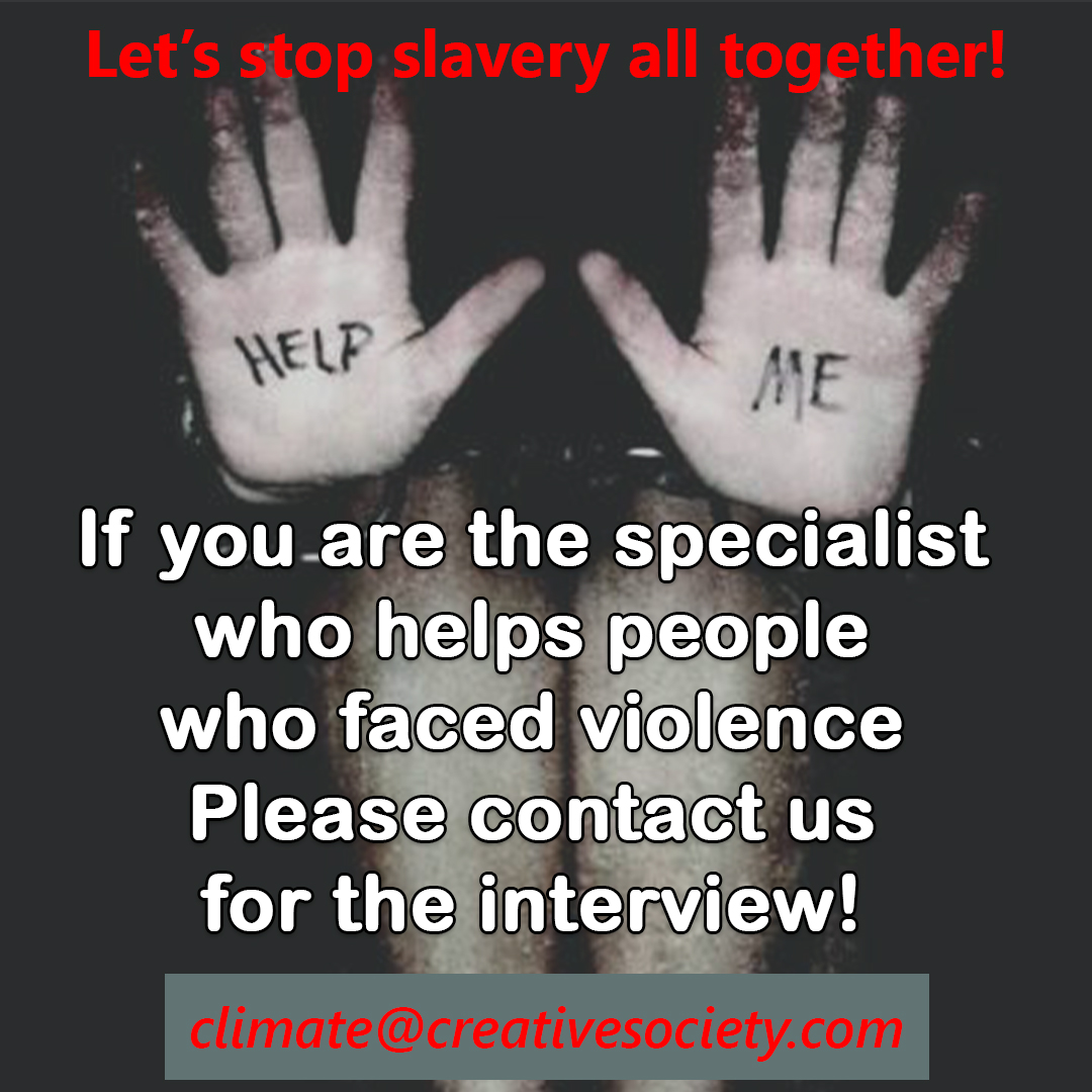 We live in unique times where we can stop #slavery if we unite in #CreativeSociety! 

Your story can free millions of #victims. 
✉️ climate@creativesociety.com
creativesociety.com

#Time4Truth #HumanSlavery #HumanRights #Rape #HumanTrafficking #Abuse #Refugees #SlaveryVictims