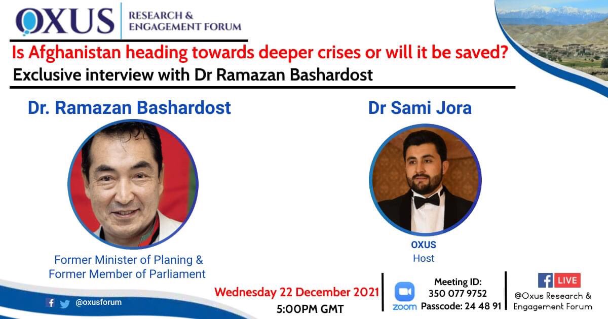 OxusForum's tweet photo. Exclusive Interview with Dr Ramazan Bashardost tonight  22/12/2021 @5PMGMT.
If you would like to put any questions to our guest pleaser write them in the comments section.
د ډاکټر رمضان بشردوست سره ځانګړې مرکه
څه پوښتنې  لرې له ښاغلي بشردوست څخه؟
چی پرسشها دارید از جناب بشردوست؟ https://t.co/j2O3k3SSEk