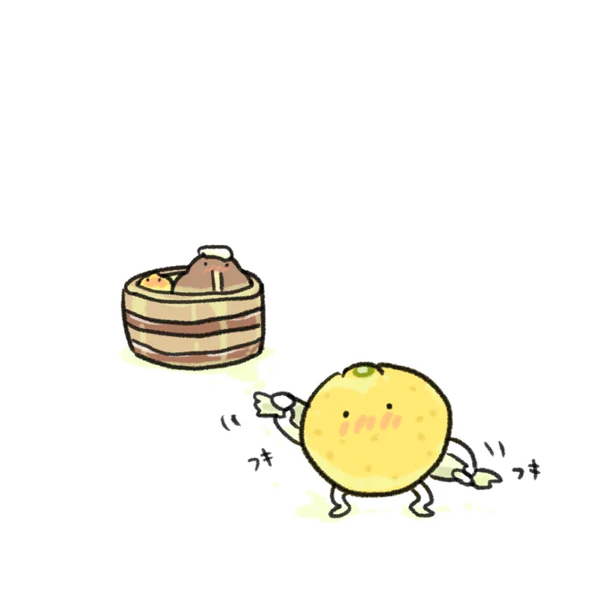 冬至のキーウィとユズチャン 