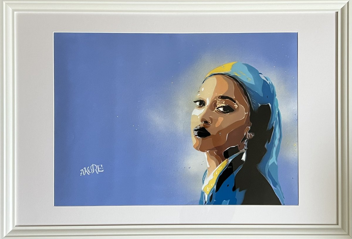 LeonardBurger's tweet photo. Hommage to Vermeer by Akore 🇪🇸

‘The girl with a pearl earring’ 

#StreetArt #Akore https://t.co/wKqLIJ95k8