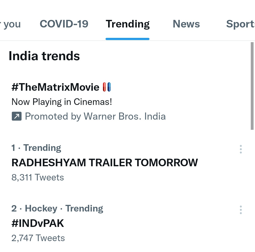 RoaringRebels_'s tweet photo. Rebels On Beast Mode ..Trending At Top 😈🔥

RADHESHYAM TRAILER TOMORROW

#Prabhas | #RadheShyam https://t.co/tPdQ7Np1Rp