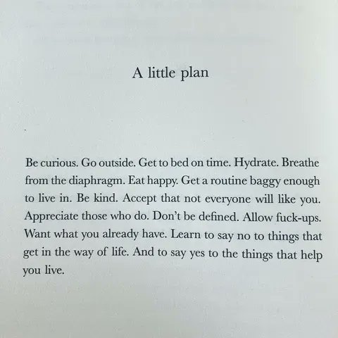 What would you include in your little plan?
 From The Comfort Book <a href="/matthaig1/">Matt Haig</a>
#Wellbeing #SelfCare #SelfLove #MentalHealthMatters