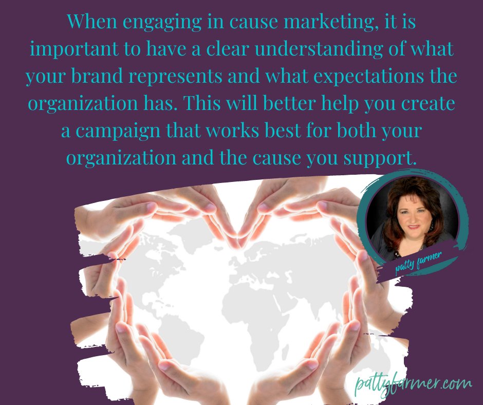 PattyFarmer's tweet photo. Cause marketing can deliver a lot of value to your brand when you align the cause with the values and objectives of the organization. Are you clear with your marketing? If in doubt, find out here: https://t.co/O2XWuZs3nO
#StartWithStrategy #CauseMarketing #MarketingStrategy https://t.co/u9UVgQOF8r