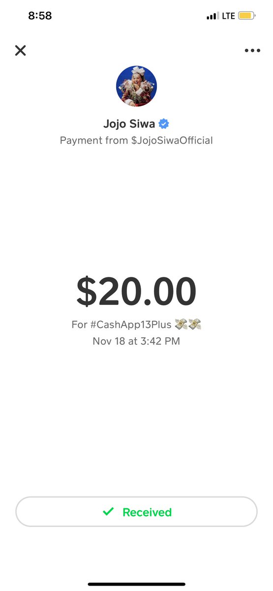 jadewillburr's tweet photo. Not me a month later finding this in my @CashApp @itsjojosiwa ! The lord knew I needed this now 🙌🏼 #CashApp13Plus https://t.co/EaTalsjW3w