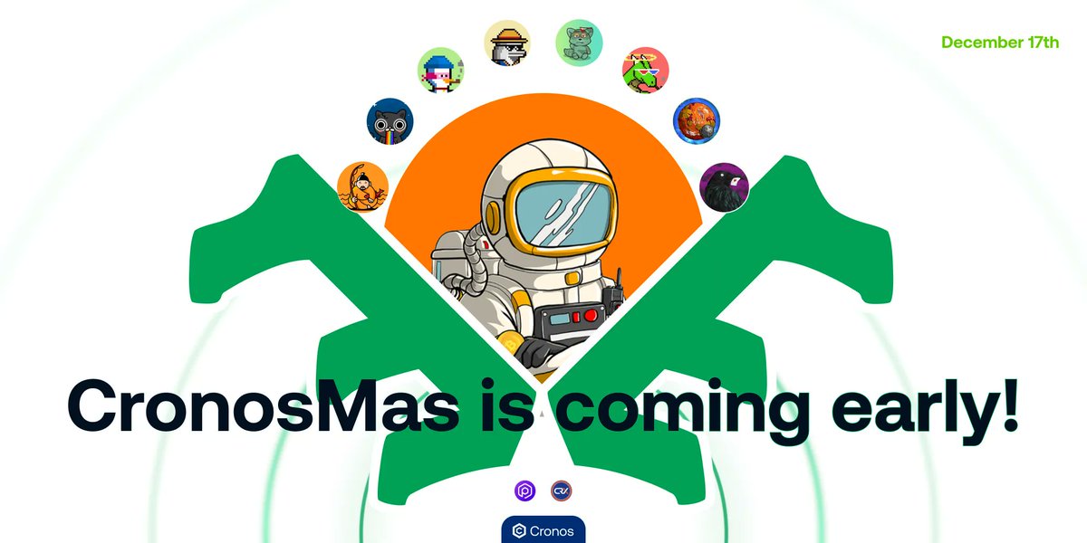 elk_finance's tweet photo. ๐ 6 hours to go! Fireside chat time ๐
AMA with Crosmonauts on @cronosapp ๐
Prizes! ๐
โฐWhen: 22nd Dec, 8PM UTC
๐Prizes: 1 Crosmonaut & 2 Cronies NFTs
๐คทโโ๏ธWho: @crosmonaut
๐Where: https://t.co/9Efh45ER1v
๐๏ธ Voice AMA - so sound on! ๐๏ธ
#NFT #CronosMas https://t.co/HG0rgkGDPR