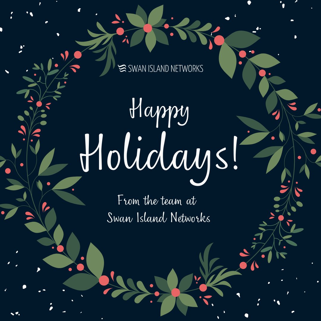 SwanIslandNet's tweet photo. Happy Holidays from all of us at Swan Island Networks! https://t.co/6uere2sQpm