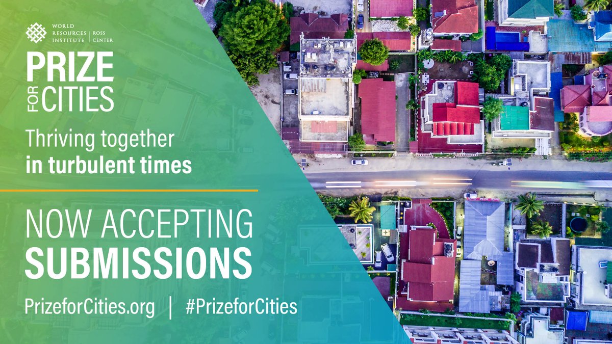 WRIRossCities's tweet photo. NOW ACCEPTING SUBMISSIONS!

This #PrizeforCities cycle invites submissions from  projects demonstrating how to live and thrive in turbulent times by helping cities and communities respond to uncertainty, disruption and crisis.

Learn more at https://t.co/iz7pLvfIcz https://t.co/Dk4By6vkSV