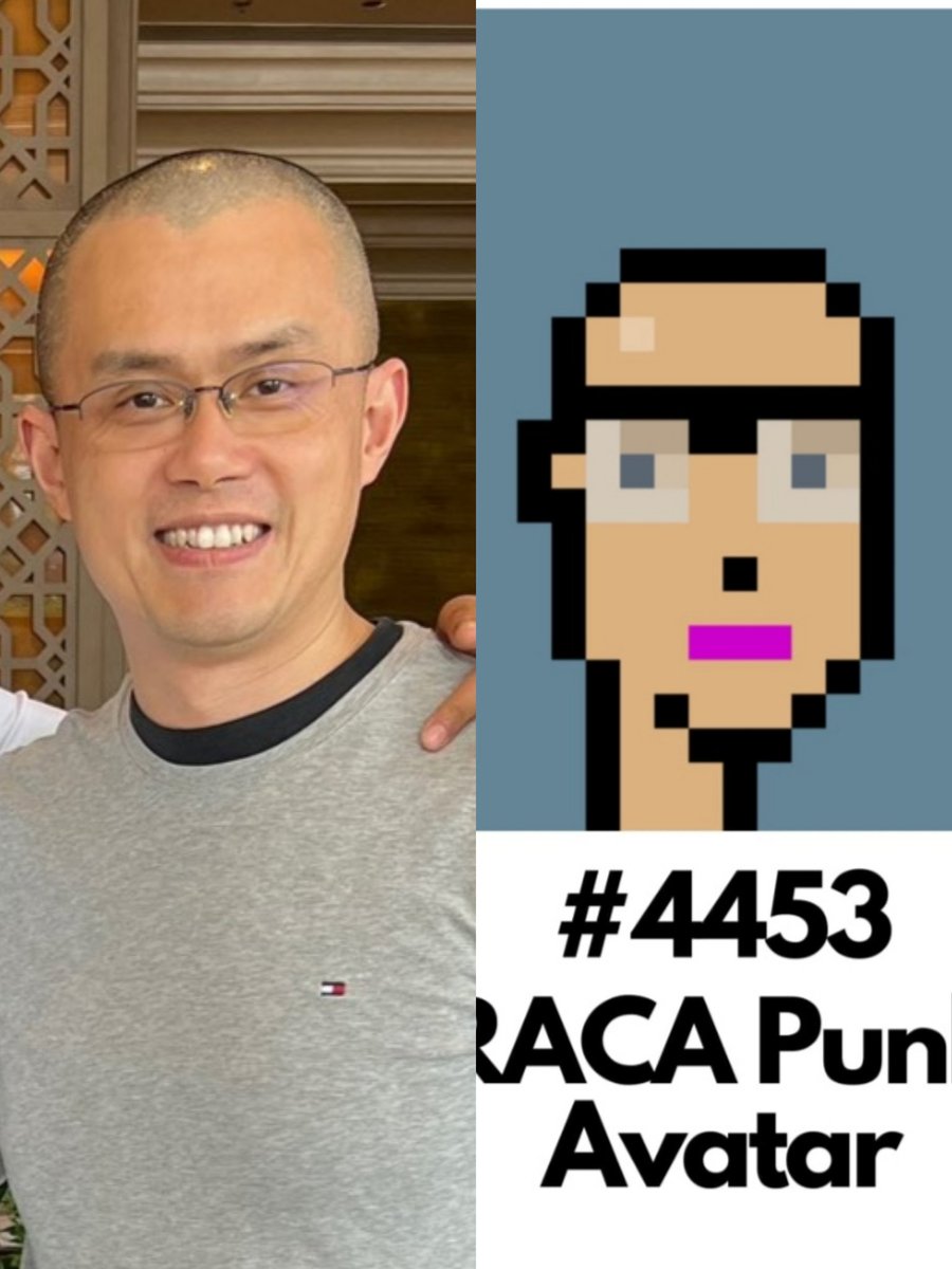 nesh_web3's tweet image. I just realized, CZ New Look is similar to RACA PUNK... #RACA #RacaPunk #NFT #Metaverse