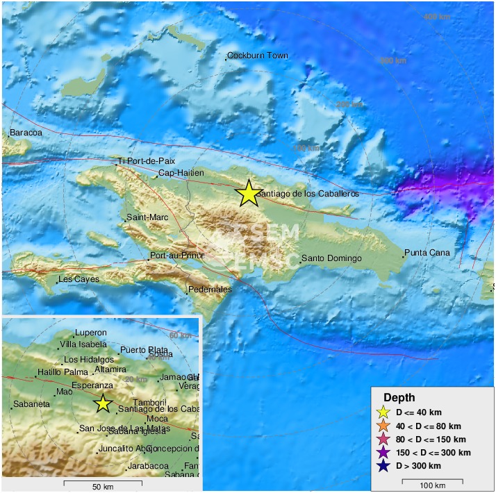 Felt #earthquake (#sismo) M3.5 strikes 10 km NW of Santiago de los Caballeros (Dominican Republic) 15 min ago. Please report to: emsc-csem.org/Earthquake/ear…