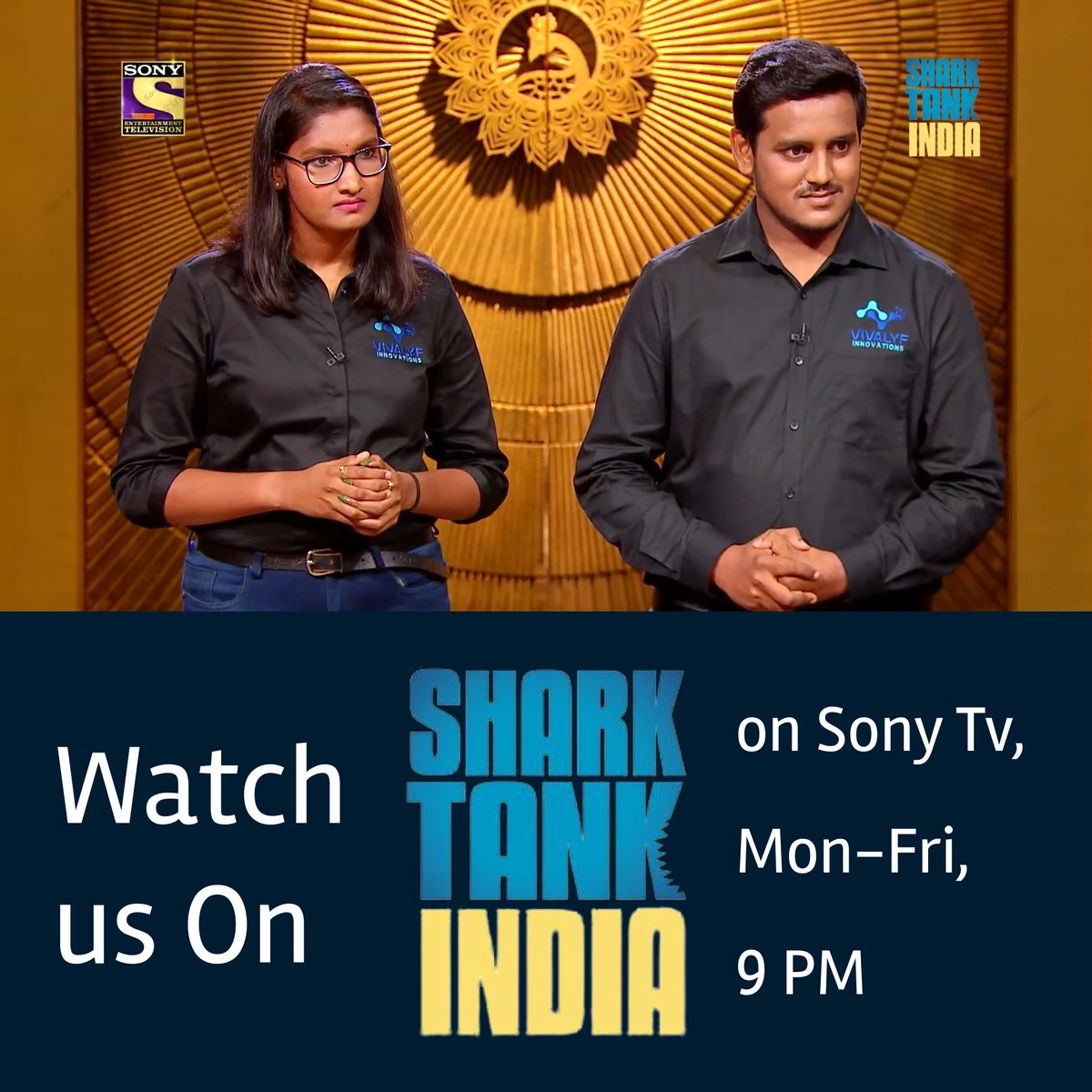 Talk about a made-for-TV moment! WATCH <a href="/DuvvuruVarshit1/">Duvvuru Varshitha</a> &amp; <a href="/vimalkumarrn/">Vimal Kumar</a>, founders of VIVALYF INNOVATIONS ON TOP ENTREPRENEURS SHOW <a href="/sharktankindia/">Shark Tank India</a> .Stay tuned for an electric episode to find out what's their final deal for the sharks, <a href="/sonyenttvshows/">Sony Ent TV Shows</a>