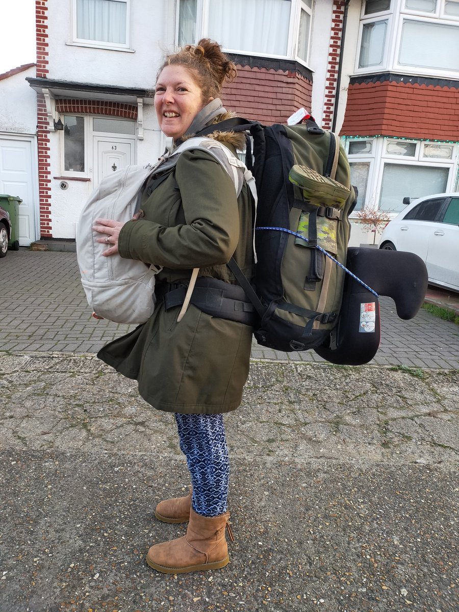 nessiethehead's tweet photo. Dusting off one backpack and breaking in @freddie_conlan to backpacking. Not forgetting the little one who couldn't be left out and is carrying the teddies and snacks in his backpack
#firstbackpackingtrip #familybackpackers #familyadventures 
#scotlandherewecome #Christmassnow https://t.co/RS1LmQ4t3l