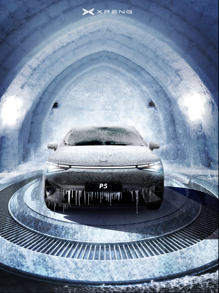 XPENG_Global's tweet photo. All eyes are on the P5. How does it perform in extreme cold conditions? Soon to be unveiled. #BuiltByXPENG https://t.co/jP98bfx06T