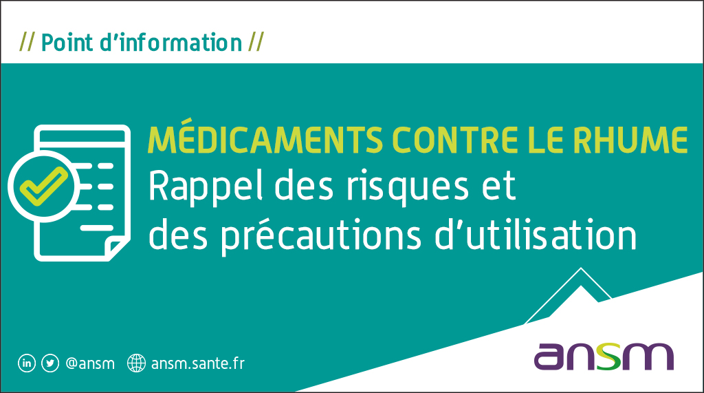 ansm's tweet image. [#Vasoconstricteurs] Depuis 2020 nous avons renforcé l'information sur les médicaments contre les symptômes du #rhume 🤧 🤒 afin de sécuriser leur bon usage
🔹Fiche d’aide à la dispensation pour les pharmaciens
🔹Document d’information pour les patients
👉ow.ly/g82Q50HgrwX