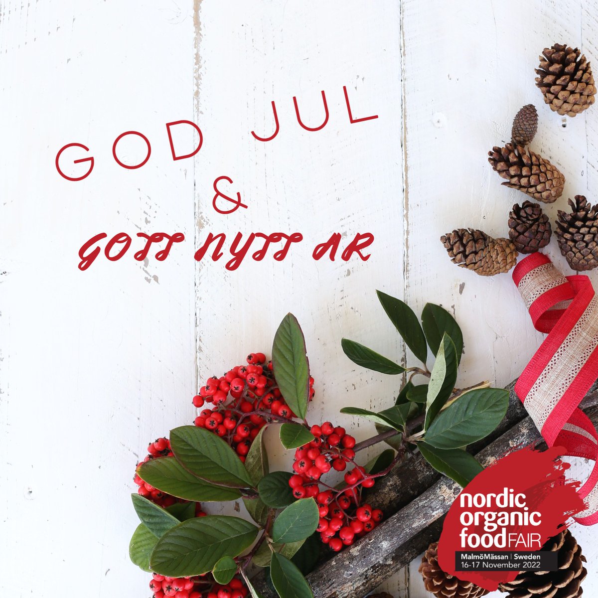 🎄God Jul och Gott Nytt År önskar hela teamet från Nordic Organic Food Fair! 🎄 https://t.co/0gycLyldIh