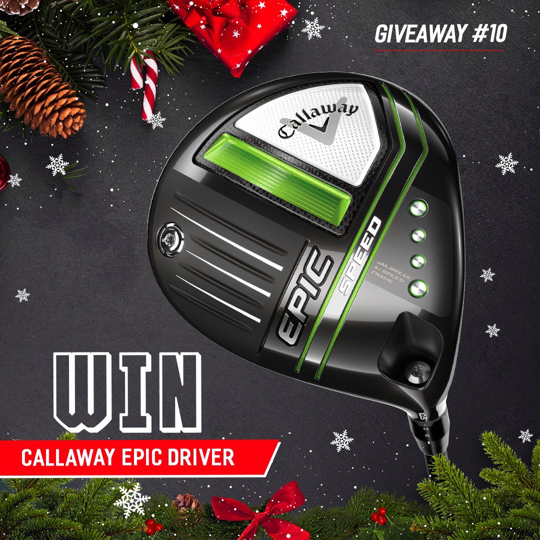 eGolfMegastore's tweet image. 🎁Day 10🎁 #eGolfChristmasGiveawayWIN a Callaway #EPICDriver! To ENTER:✅ FOLLOW @eGolfMegastore✅ LIKE and RETWEET this post.✅ TAG your golfing buddies below (the more you tag, the more entries you get!) 
Hit the following link for T&amp;amp;C’s: bit.ly/3JddRxG