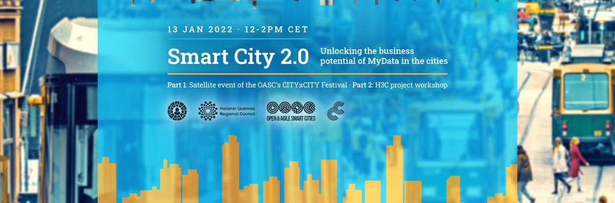 mydataorg's tweet photo. Start the New Year with the #MyData event!
Proud to organise an online session at the @oascities CITYxCITY Festival on "Smart city 2.0 – unlocking the business potential of MyData in the cities" 🔥
📅 13 January, 12-14 CET
➡️ Read more & register: https://t.co/ym5RaYvmDm https://t.co/xg2JfXIEqC