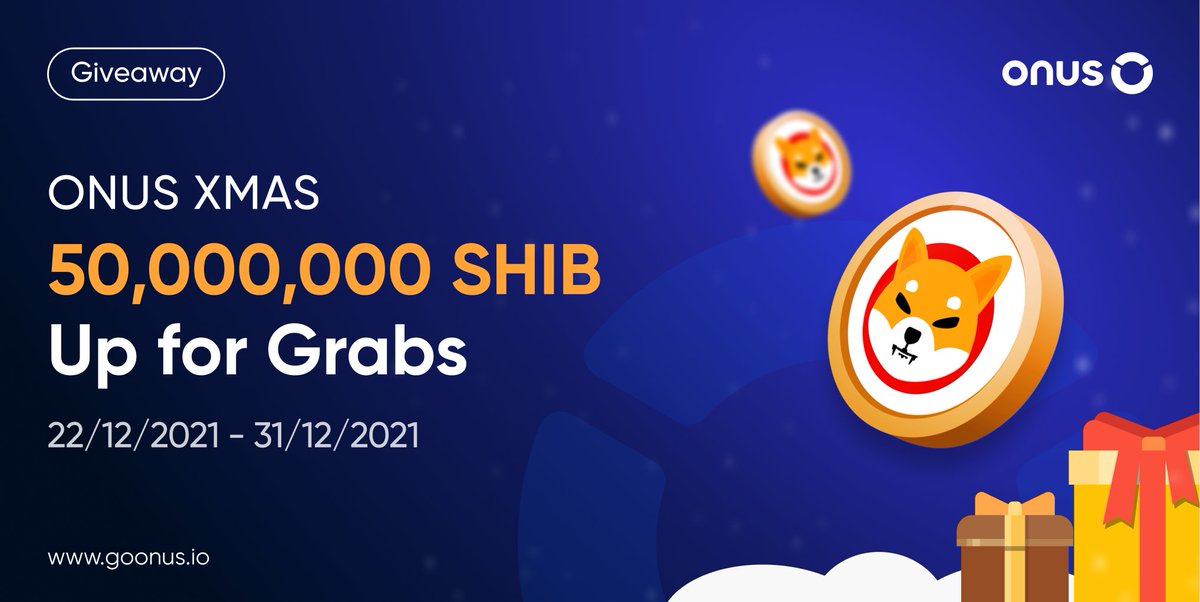 ONUSFinance's tweet photo. 🎅 #ONUS Xmas #Giveaway 🎅

🎁 50,000,000 #SHIB Prize Pool 🎁

To enter 🎄
🔹 Follow @ONUSFinance
🔹 Retweet and tag 03 friends with hashtag #ONUS
🔹 Add #ONUS to your #CMC Watchlist
🔸 Submit your info 👇 
https://t.co/wRjAKgKnfv

#GiveawayAlert #Airdrops #Crypto #ShibaArmy https://t.co/Jm0XbPilJQ