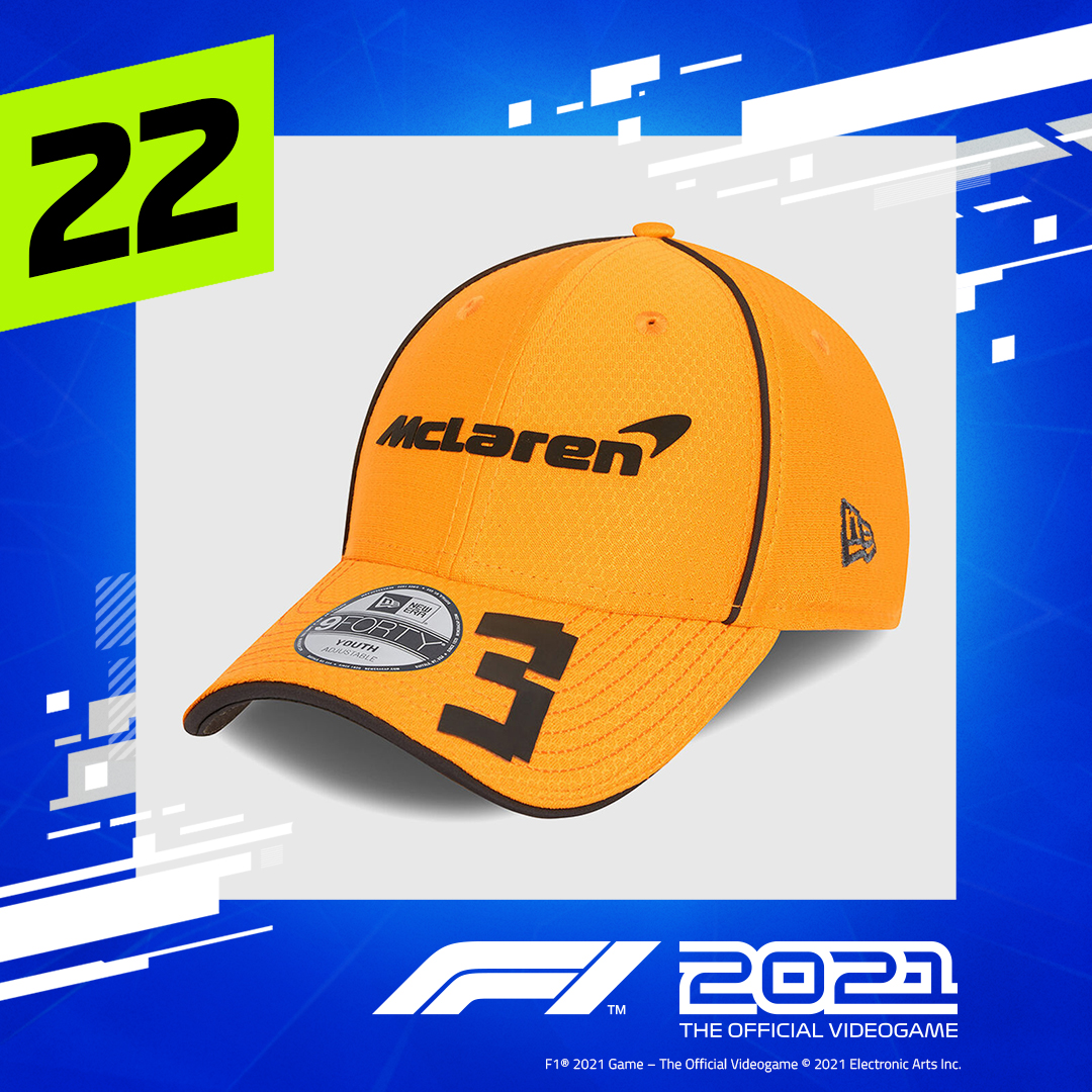 EASPORTSF1's tweet photo. DAY 9: #F1Advent

Take a screenshot of you racing using @danielricciardo's designed items in F1 2021's Podium Pass

Send your screenshot to us with #F1Advent &amp; #F12021Sweepstakes &amp; you could win a Ricciardo-signed @McLarenF1 cap

Ends 10am GMT 23 Dec

➡️ https://t.co/RWZgcqwIUE https://t.co/8nskzqINQ6