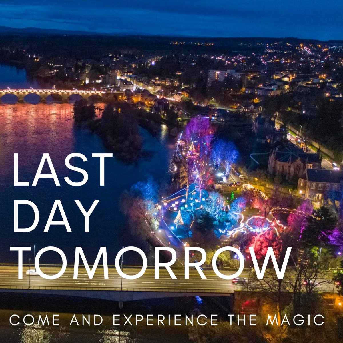 PerthXmas_WL's tweet photo. Important! 👇 

This is your one day reminder that tomorrow is your last chance to come to Perth and experience the magic of our dazzling, festive, sparkling and jolly Christmas Wonderland! (Yes, only one day left! 👀 )

Make sure you get your tickets! https://t.co/Lg5F7t0RLI https://t.co/LNSHIE4GND