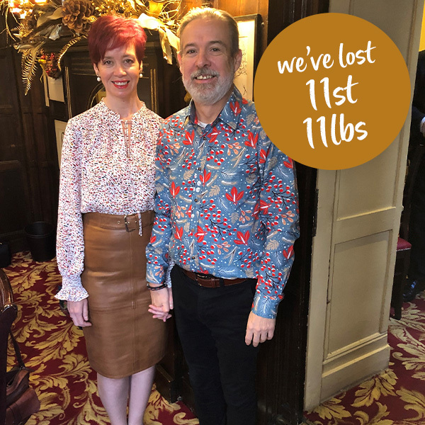 SlimmingWorld's tweet photo. In just a few days, Kirsty and Roger will be tucking into their turkey – and lots of other fabulously festive #SlimmingWorld food 😋 – at their target weight, after losing 11st 11lbs between them! Read their story on #TheSlimmingWorldBlog: https://t.co/Y7L2yY15Aj #Slim4Xmas https://t.co/mrwPhMfOLG