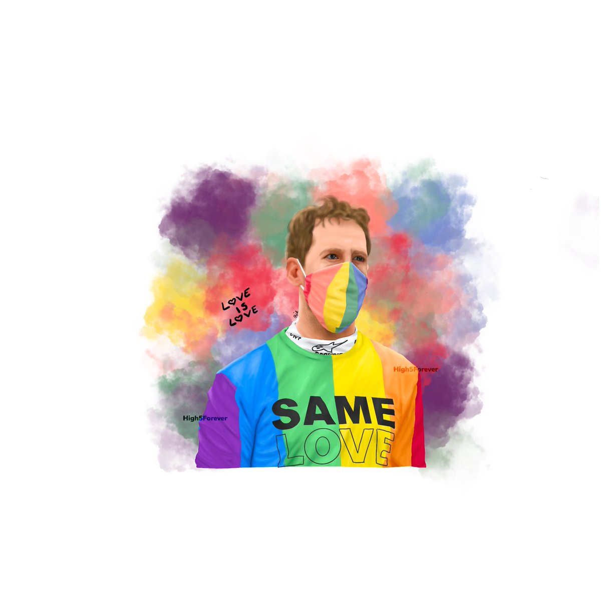 High5Forever's tweet photo. “But we have to stop judging people on what they like to do and who they love. We should be seeing the people first, and everyone is different and everyone has a beauty about them.” - Sebastian Vettel.

🏳️‍🌈❤️ #IAMCREATIVITY https://t.co/2Bpb00pzm7
