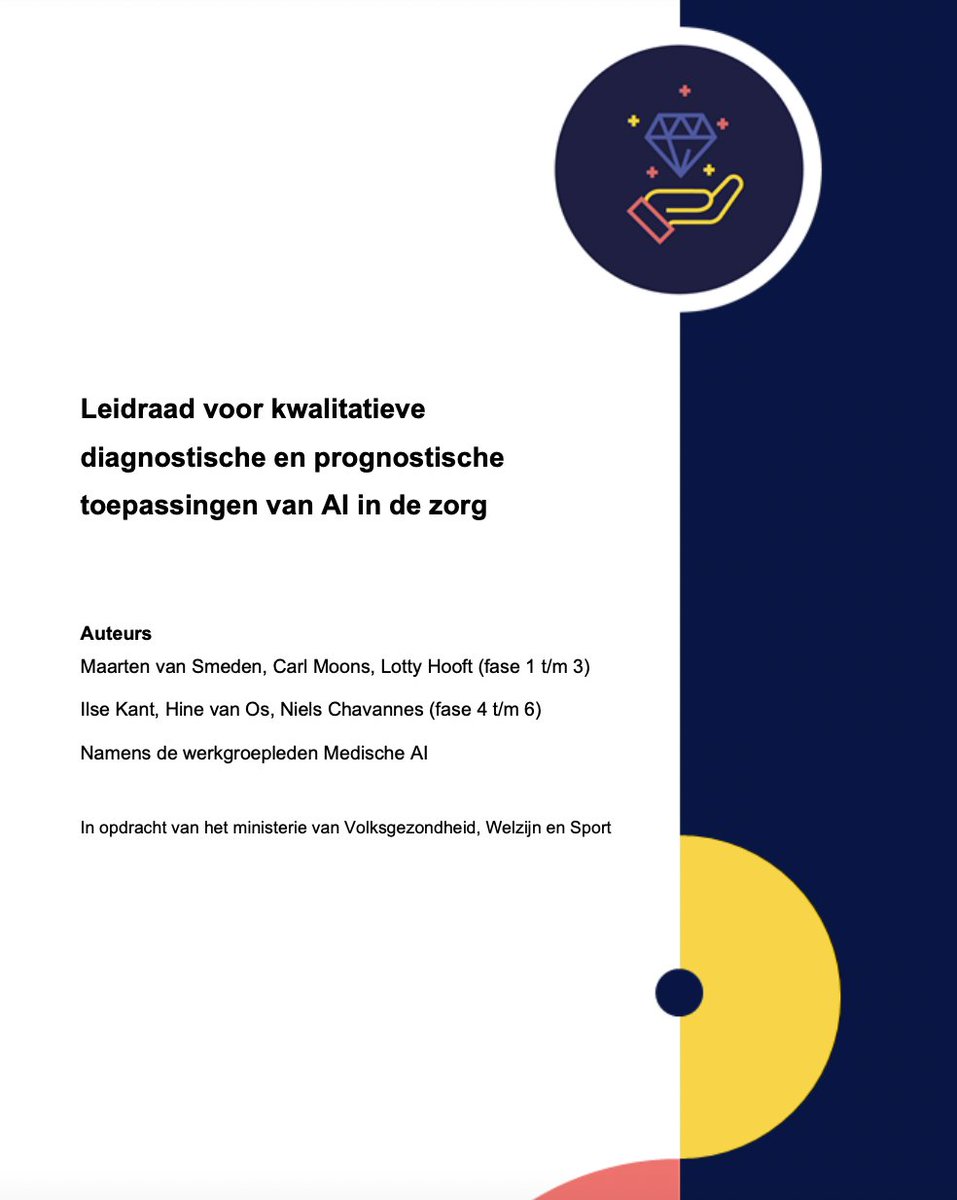 MaartenvSmeden's tweet photo. De nieuwe leidraad voor voorspellende AI in de zorg is vanaf nu beschikbaar. Zie https://t.co/KGHAJrRy8O voor de volledige leidraad en meer info https://t.co/4oTfxFF3hr