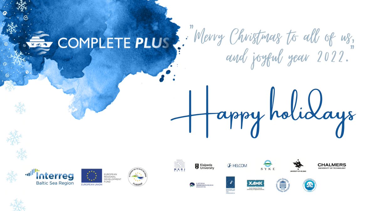 The COMPLETE PLUS project wishes you all #HappyHolidays and joyful New Year!

#BalticComplete