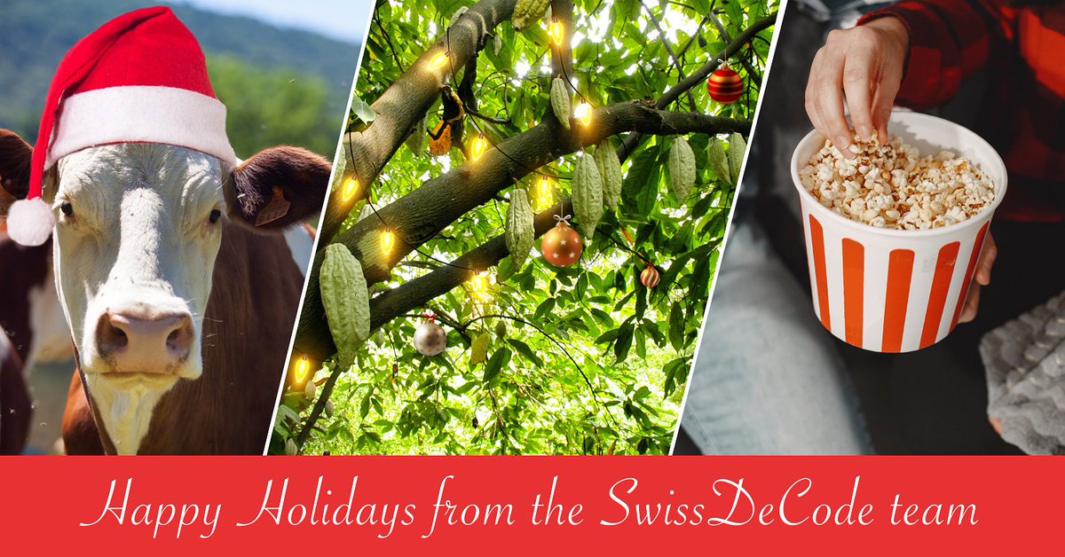 We are very happy with everything we've accomplished in 2021, delivering transparency &amp; authenticity to the 🥛dairy, 🍫cocoa &amp; 🌽grain supply chains.

We thank you for your continuous support and wish you a very Happy Holiday season and a prosperous New Year.

- SwissDeCode team